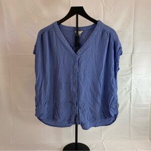 Orvis Women's Slate Blue V-Neck Blouse